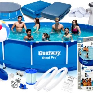 BASEN STELAŻOWY 366X76 Bestway ogrodow ZESTAW