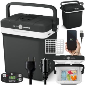 LODÓWKA TURYSTYCZNA Ice-On 27 SAMOCHODOWA Funkcja Grzania 12v 230v USB PEME