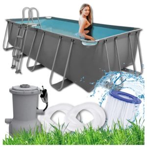 WIELKI BASEN Select Pools OGRODOWY Stelażowy 400x207x122cm DRABINKA POMPA